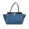 Secondhand Valentino Rockstud 2-Way Denim Bag - '00s