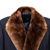 Secondhand Hermès Double Breasted Overcoat with Fur - '90s