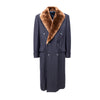 Secondhand Hermès Double Breasted Overcoat with Fur - '90s