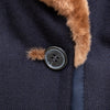 Secondhand Hermès Double Breasted Overcoat with Fur - '90s