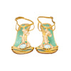 Secondhand Fendi Turquoise Rhinestone Heels - '90s