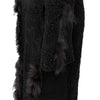 Secondhand Roberto Cavalli Class Long Coat with Fur - '00s