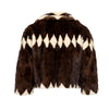 Secondhand Collection Priveé Fur Coat in Harlequin Pattern - '60s
