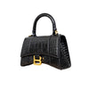 Secondhand Balenciaga Crocodile Embossed Hourglass XS Bag - '20s