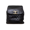 Secondhand Chanel Vintage Quilted Lambskin Drawstring Backpack - '90s