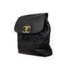 Secondhand Chanel Vintage Quilted Lambskin Drawstring Backpack - '90s
