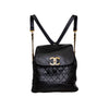 Secondhand Chanel Vintage Quilted Lambskin Drawstring Backpack - '90s