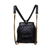 Secondhand Chanel Vintage Quilted Lambskin Drawstring Backpack - '90s