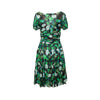 Secondhand Blumarine Midi Green Floral Dress - '10s
