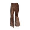 Secondhand Roberto Cavalli Laser-cut Suede Pant - '00s