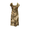 Secondhand Roberto Cavalli Green Velvet Printed Dress - '00s
