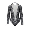 Secondhand Marvel Sheer Embroidered Bodysuit - '90s