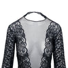 Secondhand Marvel Sheer Embroidered Bodysuit - '90s