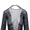 Secondhand Marvel Sheer Embroidered Bodysuit - '90s