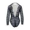 Secondhand Marvel Sheer Embroidered Bodysuit - '90s