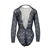 Secondhand Marvel Sheer Embroidered Bodysuit - '90s