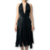 Secondhand Roberto Cavalli Black Plunge Neck Corset Dress - '00s