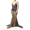 Secondhand Roberto Cavalli Animal Print Long Dress - '00s
