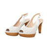 Secondhand Fratelli Rossetti Perforated Leather Heel Sandals - '10s