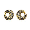 Secondhand Marina B Gold and Black metal Earrings - '80s