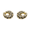 Secondhand Marina B Gold and Black metal Earrings - '80s