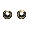 Secondhand Marina B Gold and Black metal Earrings - '80s