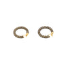 Secondhand Salvati Diamonds and Gold Hoop Earrings - '10s