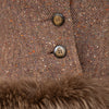 Secondhand Valentino Maroon & Brown Boucle Wool Jacket - '80s