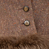 Secondhand Valentino Maroon & Brown Boucle Wool Jacket - '80s