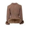 Secondhand Valentino Maroon & Brown Boucle Wool Jacket - '80s