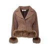 Secondhand Valentino Maroon & Brown Boucle Wool Jacket - '80s