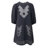 Secondhand Red Valentino Embroidered Crepe Flared Dress - '10s