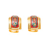Secondhand Hermès Printed Enamel Clip On Earrings - '10s