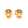 Secondhand Hermès Printed Enamel Clip On Earrings - '10s