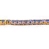 Secondhand Sapphire Line Bracelet in 18K Yellow Gold - '80s