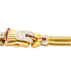 Secondhand Retro Diamond, Ruby & Gold Cover Watch Bracelet – '40s