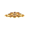Secondhand Retro Sunburst Brooch in Gold with Garnet and Emerald Accents ' 60s