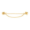 Secondhand Vintage 18K Gold Double Clip Brooch with Diamonds – Retro Bow Sheaf Design - '40s