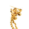 Secondhand Vintage 18K Gold Double Clip Brooch with Diamonds – Retro Bow Sheaf Design - '40s
