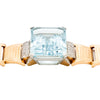 Secondhand Retro 18k Gold Bracelet with Aquamarine and Diamonds – '40s