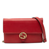 Gucci Dollar Calfskin Interlocking G Wallet on Chain Secondhand