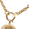 Chanel Gold Plated CC Round Pendant Necklace Secondhand