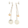 Hermès Sterling Silver and 18K Rose Gold Ex Libris Swing Earrings Secondhand