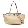 Valentino Small Grained Calfskin Rockstud Trapeze Satchel Secondhand