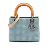 Dior Medium Denim Cannage Studded Lady Dior Secondhand