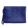 Fendi FF 1974 Embossed Leather Clutch Secondhand