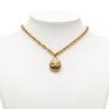 Chanel CC Gold Plated Round Pendant Necklace Secondhand