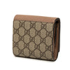 Gucci Bicolor GG Marmont Calfskin and GG Supreme Bifold Wallet Secondhand