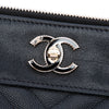 Chanel Medium Chevron Caviar Mademoiselle O Case Clutch Secondhand