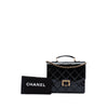 Chanel CC Quilted Patent Accordion Pushlock Top Handle Flap Secondhand